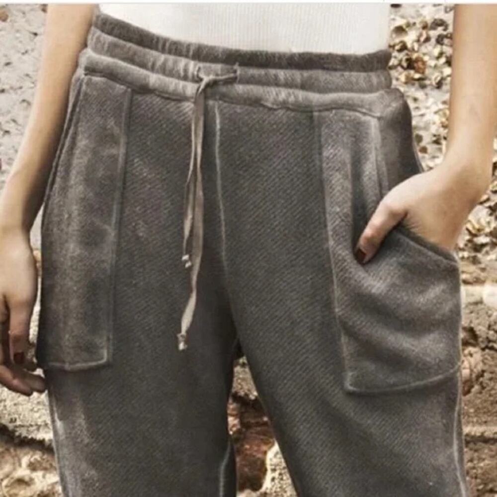 House Of Harlow 1960 Gray Velvet Drawstring Lounge Jogger Pants Size Small